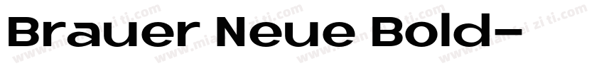 Brauer Neue Bold字体转换